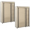 Armarios plegables 2 unidades de tela color crema 110x45x175 cm 1
