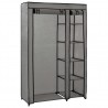Armarios plegables 2 unidades de tela gris 110x45x175 cm 5