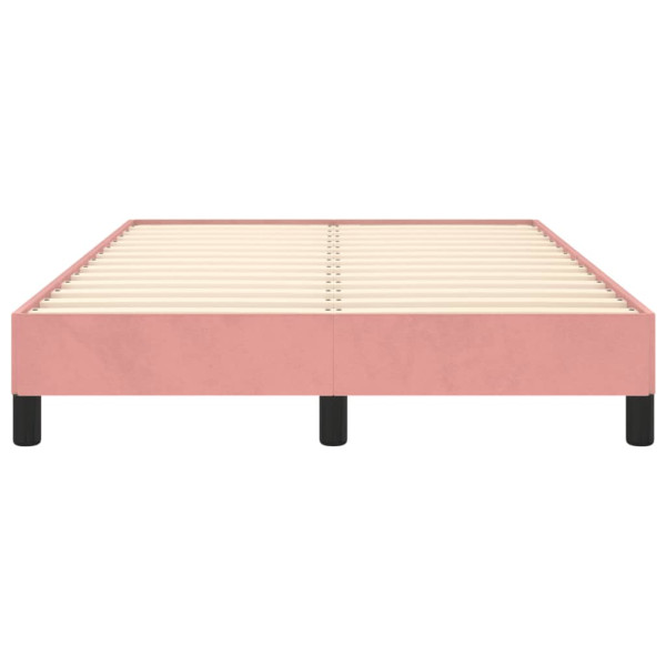 Estrutura de cama com colchão 120x190 cm veludo rosa M 5