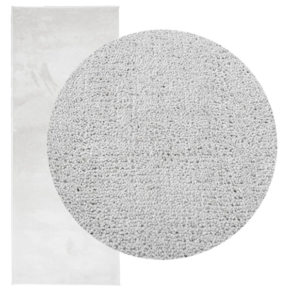 Tapete de pelo curto OVIEDO 80x200 cm cinzento M 3