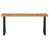 Banco con borde natural de madera de acacia maciza 105 cm 2