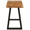 Banco con borde natural de madera de acacia maciza 105 cm 3
