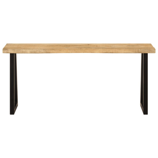 Banco com bordas vivas 105 cm madeira de mangueira maciça M 2