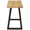 Banco con borde natural de madera de mango maciza 105 cm 3