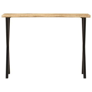 Mesa consola con borde natural madera maciza mango 105x33x76 cm H