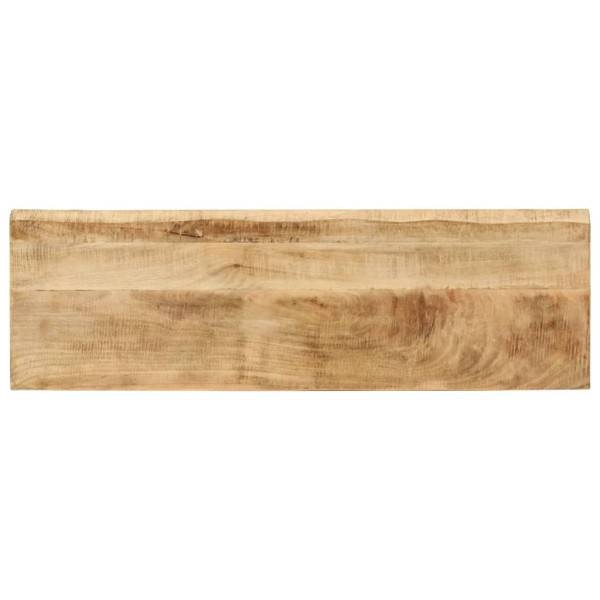 Mesa de console com borda natural punho de madeira maciça 105x33x76 cm M 5