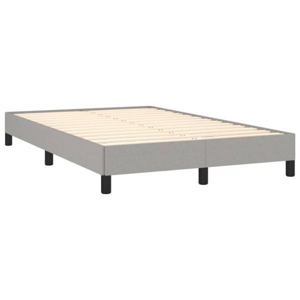 Estructura de cama tela gris claro 120x190 cm M 2