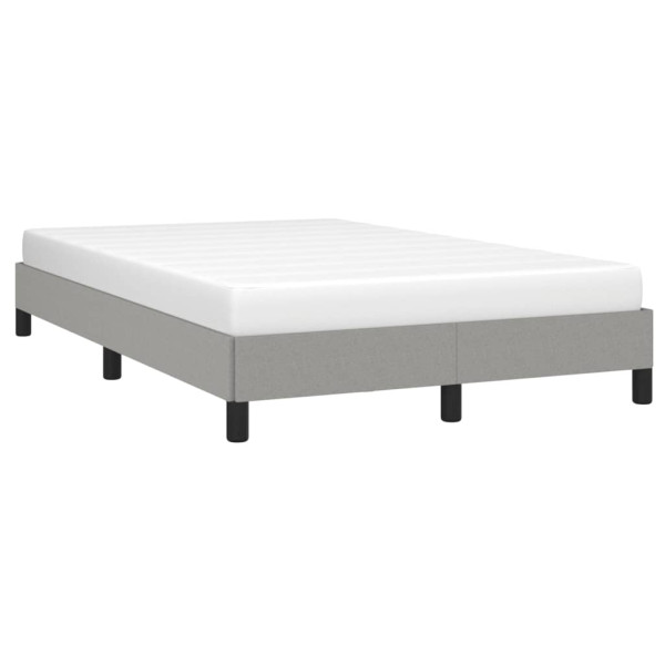Estructura de cama tela gris claro 120x190 cm M 4