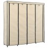 Armario con 4 compartimentos color crema 175x45x170 cm 2