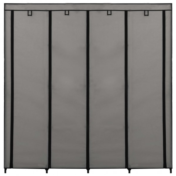 Armario con 4 compartimentos gris 175x45x170 cm M 4