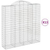 Cestos gabião arqueados 13 pcs 200x50x200/220 ferro galvanizado 2