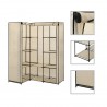 Roupeiro de canto 130x87x169 cm creme 1