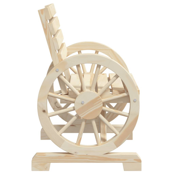 Silla de jardín de madera maciza de abeto 58x58x78.5 cm M 5