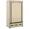 Armario de tela color crema 87x49x159 cm 1