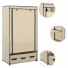 Roupeiro 87x49x159 cm tecido cor creme 2