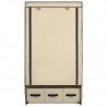 Armario de tela color crema 87x49x159 cm 5