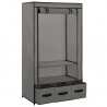 Armario de tela gris 87x49x159 cm 3