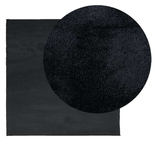 Tapete de pelo curto OVIEDO 120x120 cm preto M 3