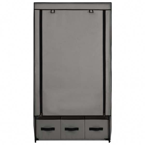 Armario de tela gris 87x49x159 cm M 5