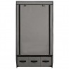 Armario de tela gris 87x49x159 cm 5