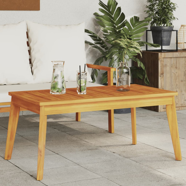 Mesa de comedor de jardín madera maciza de acacia 100x55x45 cm D