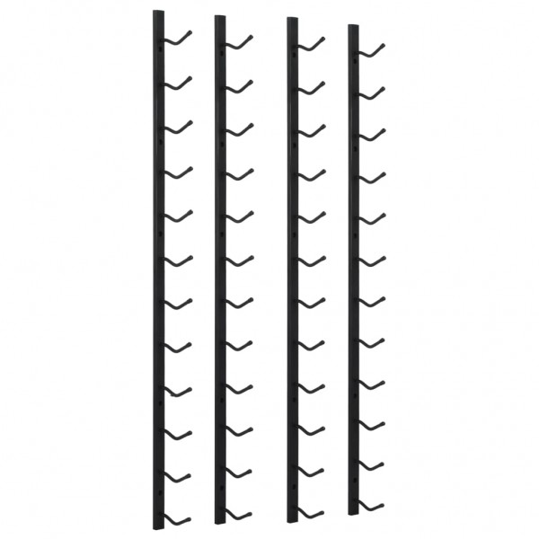 Botelleros de pared para 12 botellas hierro negro 2 unidades M 2