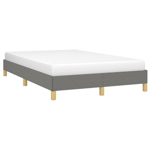 Estrutura de cama sem colchão cinza escuro 120x190 cm tecido M 4