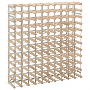 Botellero para 120 botellas de madera maciza de pino H