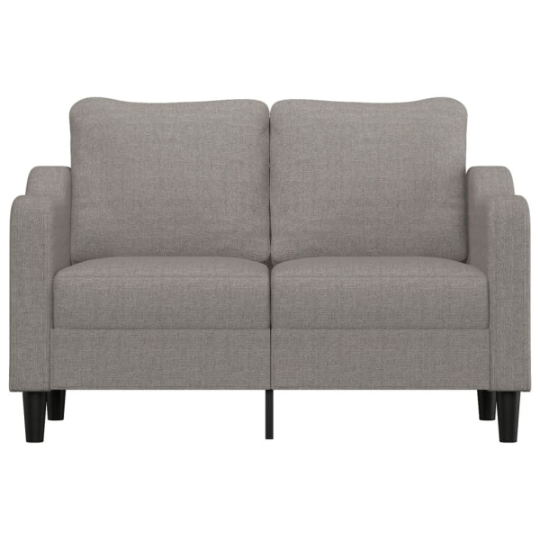 Sofá de 2 lugares tecido 140 cm cinzento-acastanhado M 3