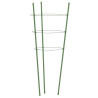 Suportes p/ plantas de jardim c/ 3 anéis 5 pcs 45 cm aço verde 4