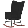 Silla mecedora de terciopelo negro 4