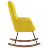Silla mecedora de terciopelo amarillo mostaza 3