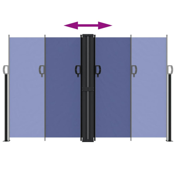 Toldo lateral retráctil azul 160x1200 cm M 5