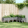 Jardinera con patas PP gris claro 160x120x42 cm 1