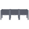 Jardinera con patas PP gris 120x40x42 cm 3