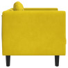 Sillón con cojín terciopelo amarillo 5