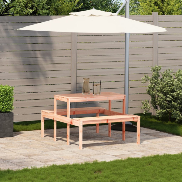 Mesa de pícnic madera maciza Douglas 110x134x75 cm M 3