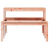 Mesa de pícnic madera maciza Douglas 110x134x75 cm 4
