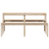 Mesa de pícnic madera maciza de pino 160x134x75 cm 4