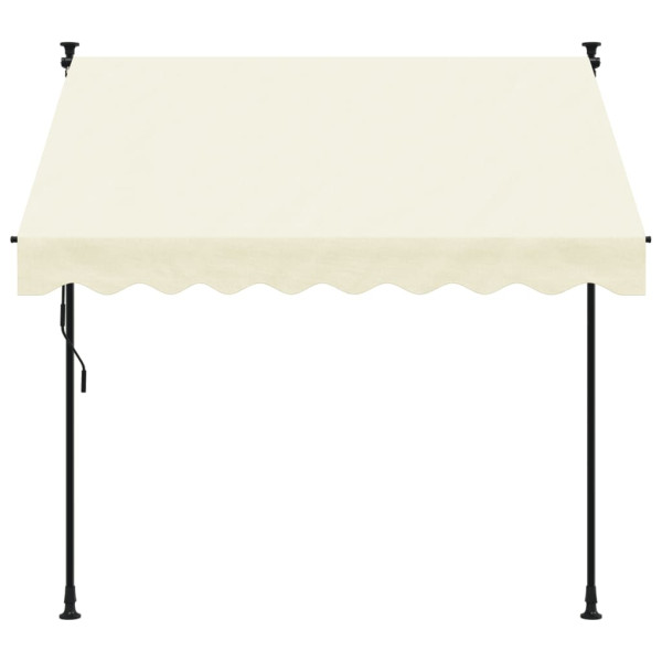 Toldo retrátil 200x150 cm tecido e aço cor creme M 3