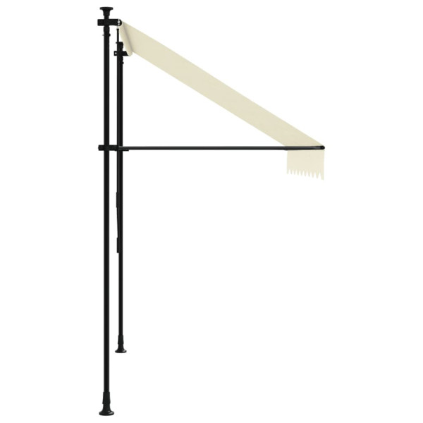 Toldo retráctil tela y acero crema 200x150 cm M 4