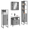 Set de armario de baño 4 pzas madera contrachapada gris sonoma 1