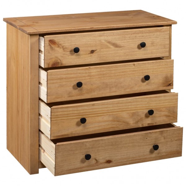 Armario auxiliar de madera de pino estilo Panamá 80x40x73 cm M 4