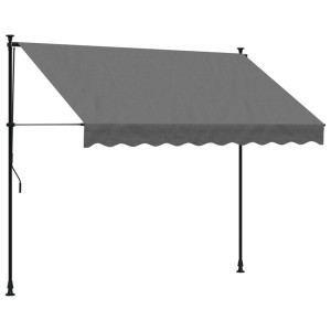 Toldo retrátil 250x150 cm tecido e aço antracite H