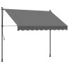 Toldo retráctil de tela y acero gris antracita 250x150 cm 2