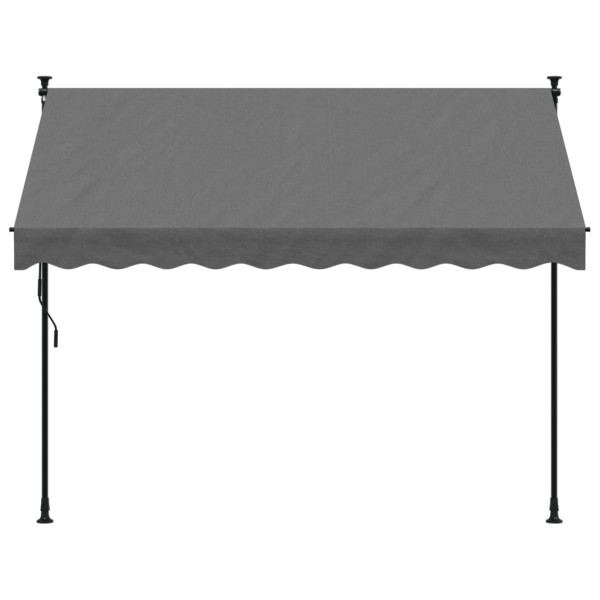 Toldo retráctil de tela y acero gris antracita 250x150 cm M 3