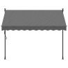 Toldo retrátil 250x150 cm tecido e aço antracite 3