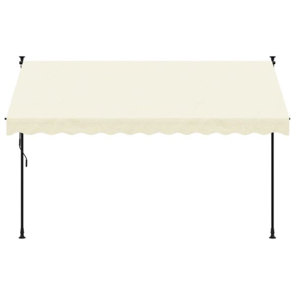 Toldo retráctil de tela y acero crema 300x150 cm M 3