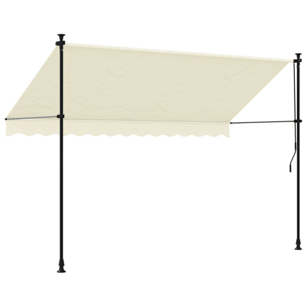 Toldo retráctil de tela y acero crema 300x150 cm M 5