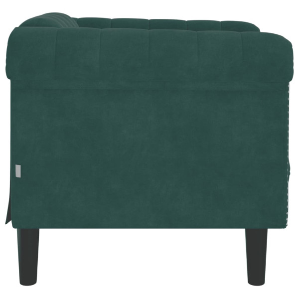Sillón de terciopelo verde oscuro M 5